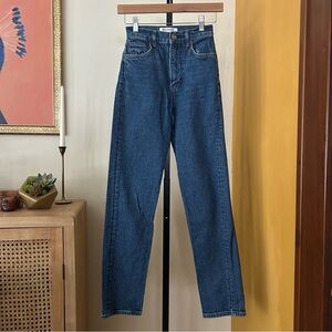 Reformation Liza Ultra High Rise Straight Jeans Organic Cotton Denim Size 23